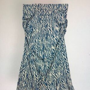 Blue and White Animal Print Dress